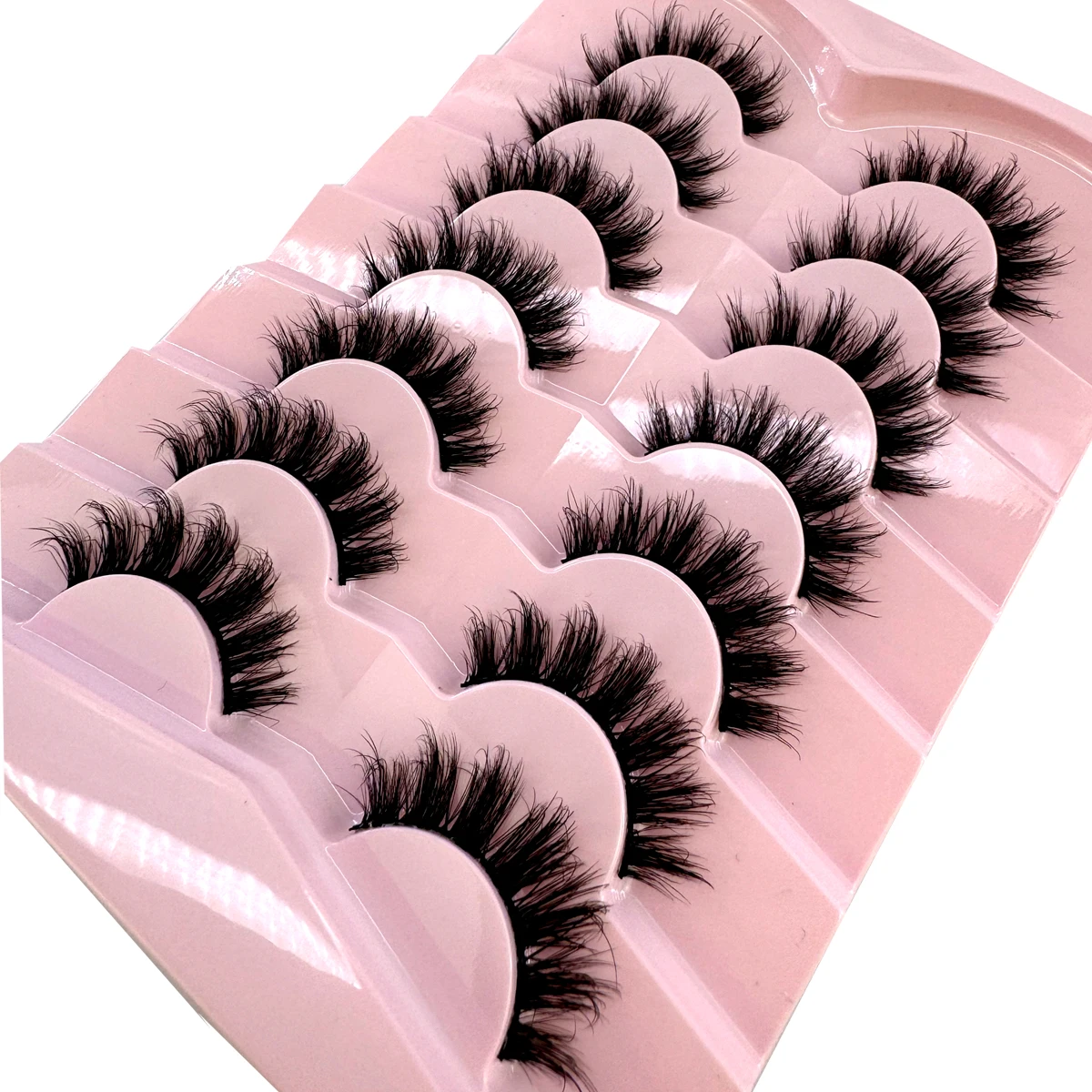 Eyelash Extension Volume Cat Eye - AMSDCN 7 пар пушистых накладных ресниц