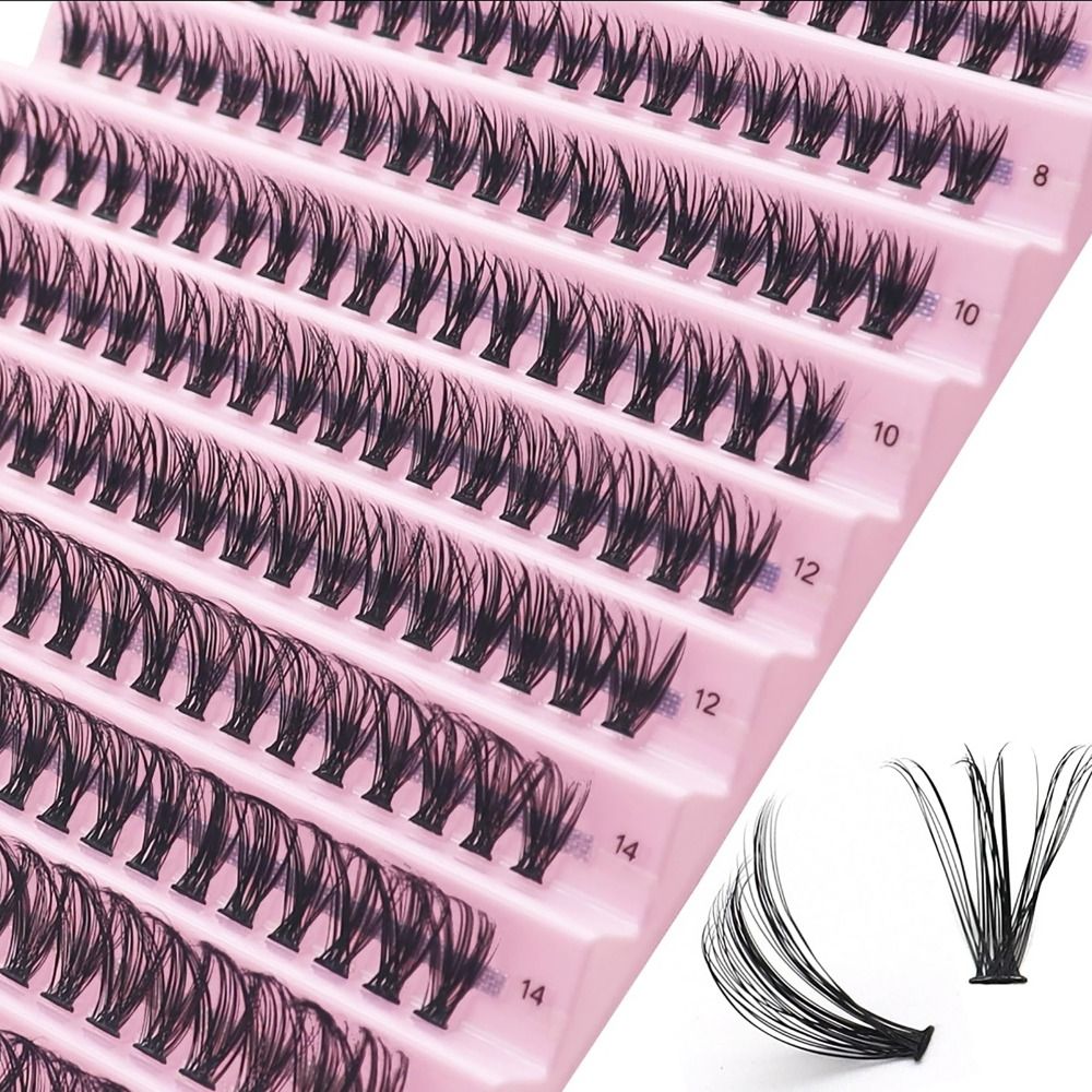 Eyelash Extension C Curl - Индивидуальные кластеры ресниц 40D 8/10/12/14/16 мм