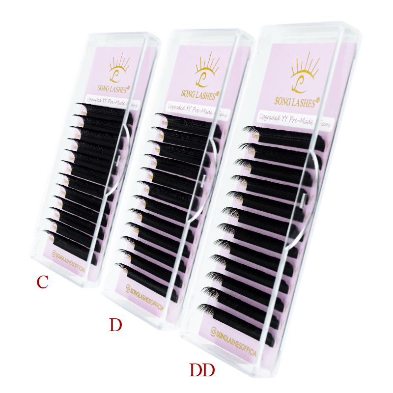 SONG LASHES Новые готовые веер – обзор и цена Eyelash Extension C Curl