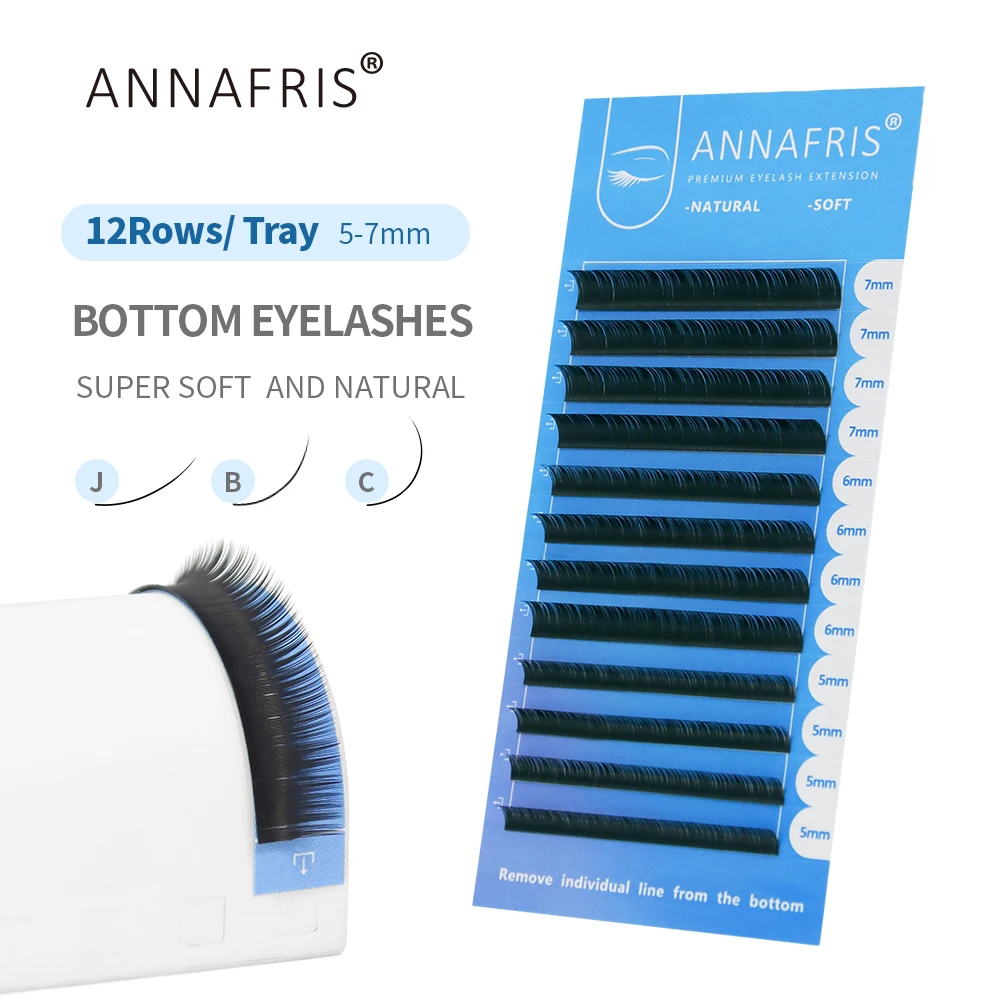 ANNAFRIS нижние ресницы 5-7 мм – обзор и цена Eyelash Extension C Curl