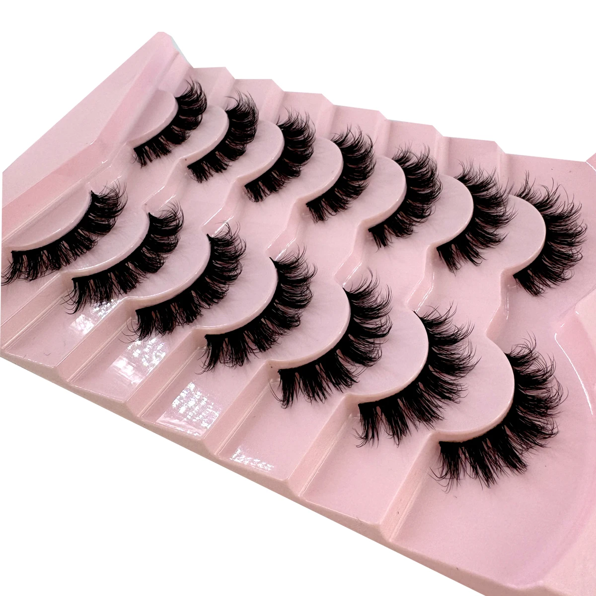 AMSDCN 7 пар пушистых накладны – обзор и цена Eyelash Extension Volume Cat Eye