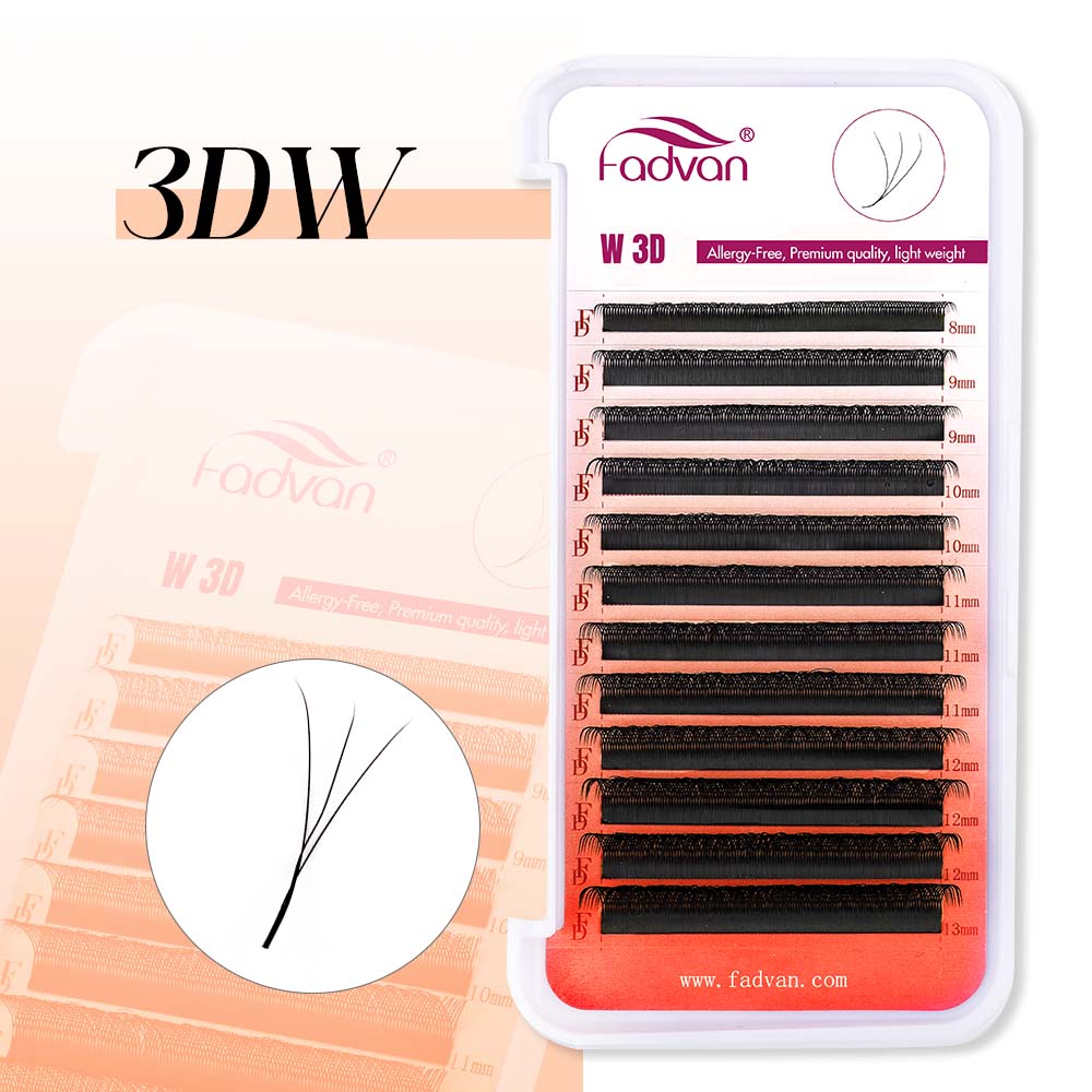 Накладные ресницы FADVAN 3D W- – обзор и цена Eyelash Extension C Curl