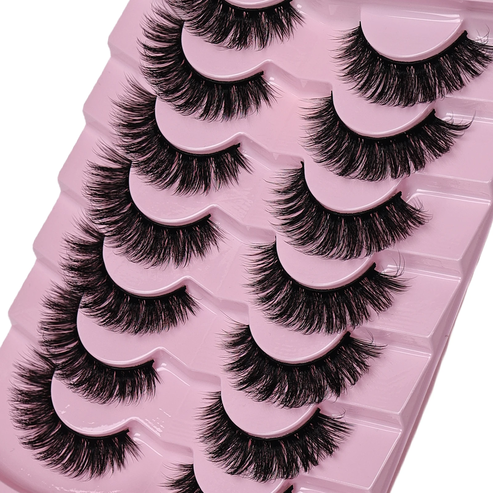 7 пар, кошачьи ресницы для объ – обзор и цена Eyelash Extension Volume Cat Eye