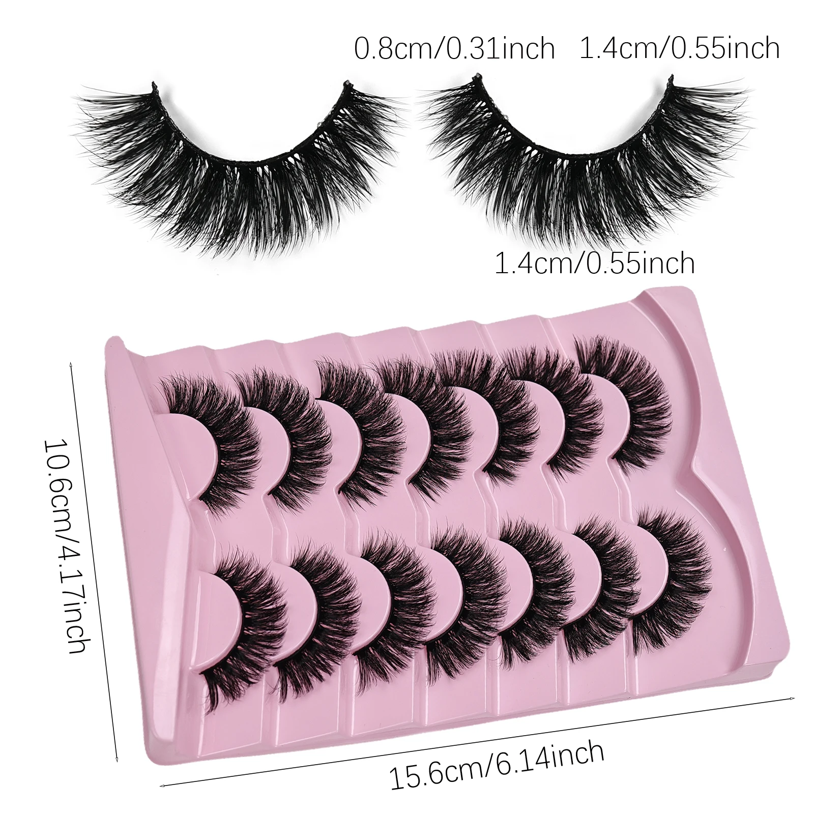 7 пар, кошачьи ресницы для объ – обзор и цена Eyelash Extension Volume Cat Eye