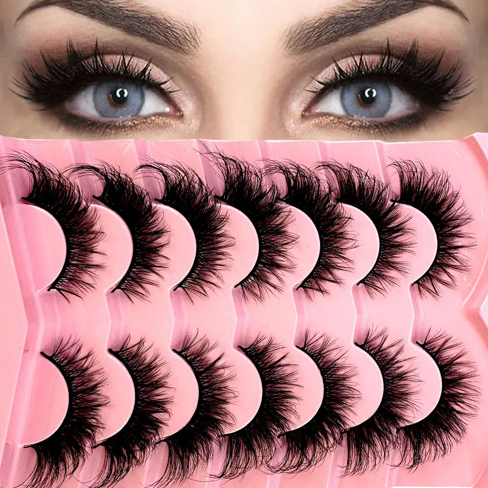7 пар густых ресниц «кошачий г – обзор и цена Eyelash Extension Volume Cat Eye