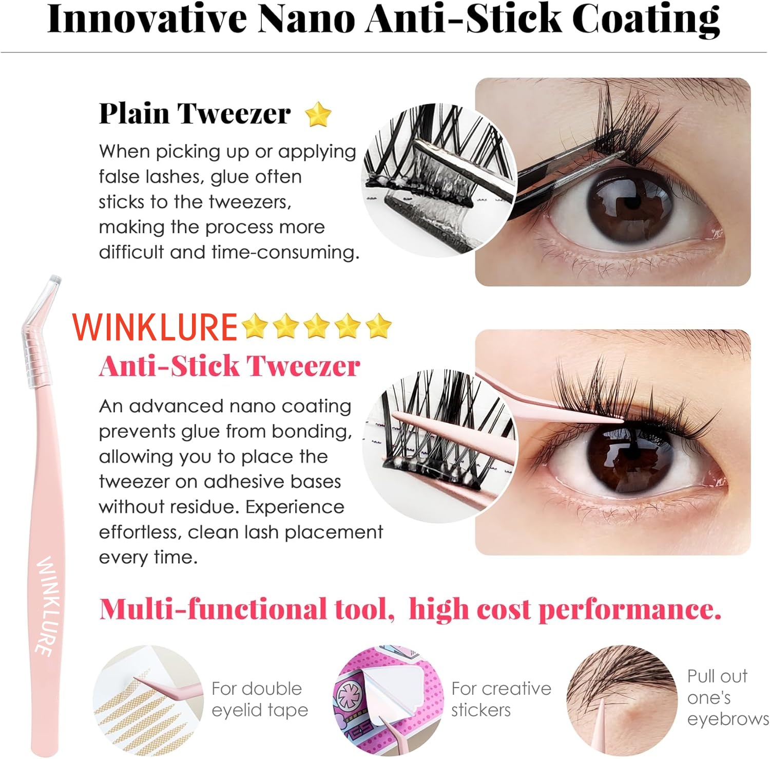 Накладные ресницы WINKLURE, са – обзор и цена Eyelash Extension Volume Cat Eye